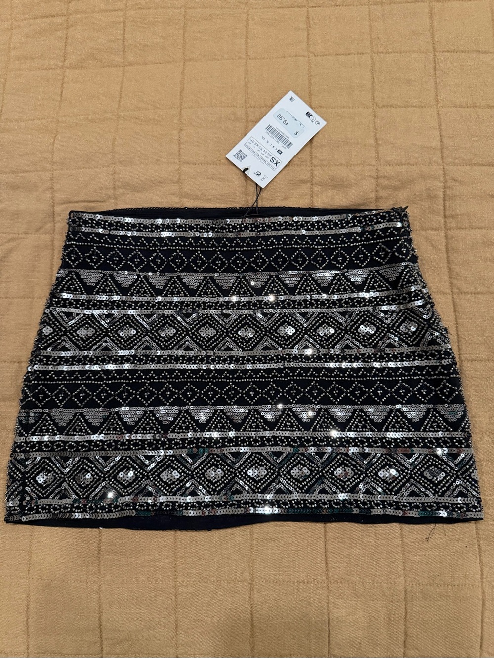 Silver Mini skirt